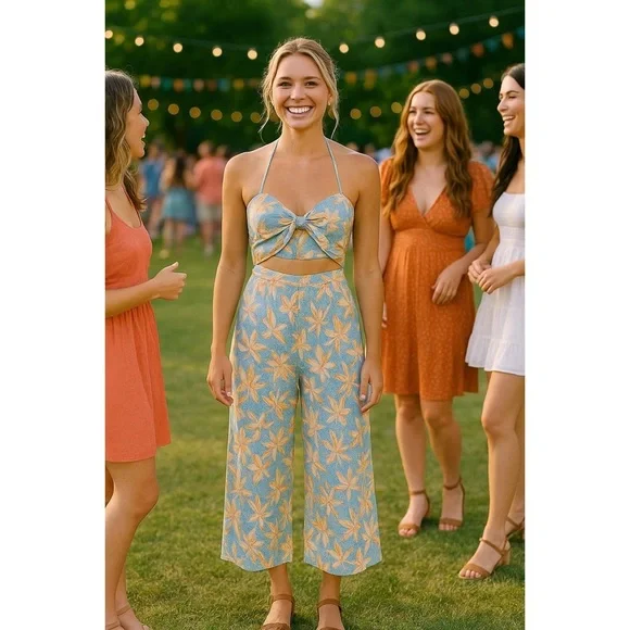 L’atiste Blue and white stripe Jumpsuit - Picture 8 of 8